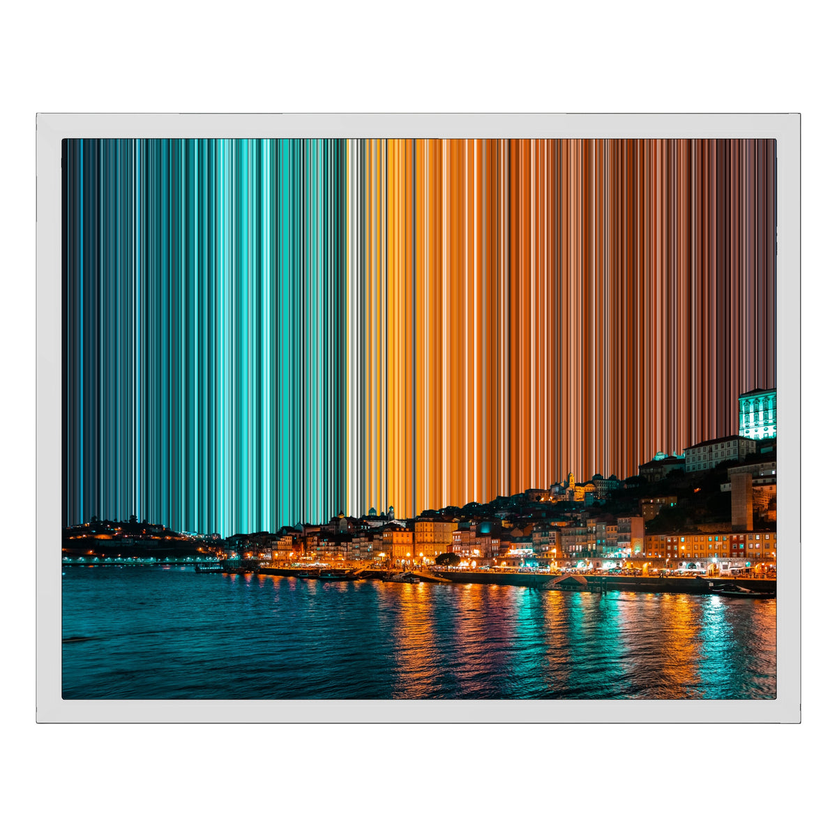 Lienzo con marco flotante, 20×16", marco blanco