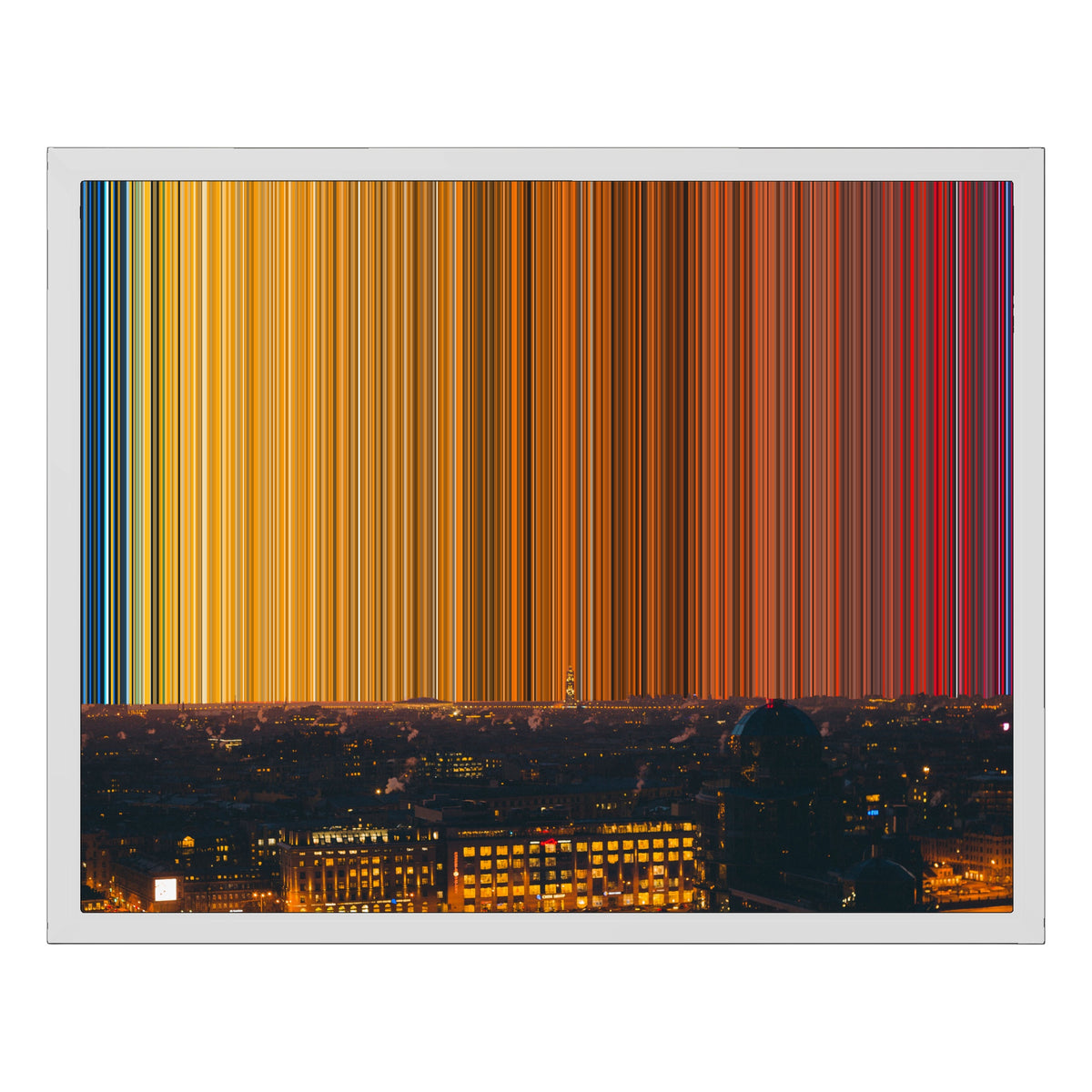 Lærred i floater-ramme, 20×16", hvid ramme