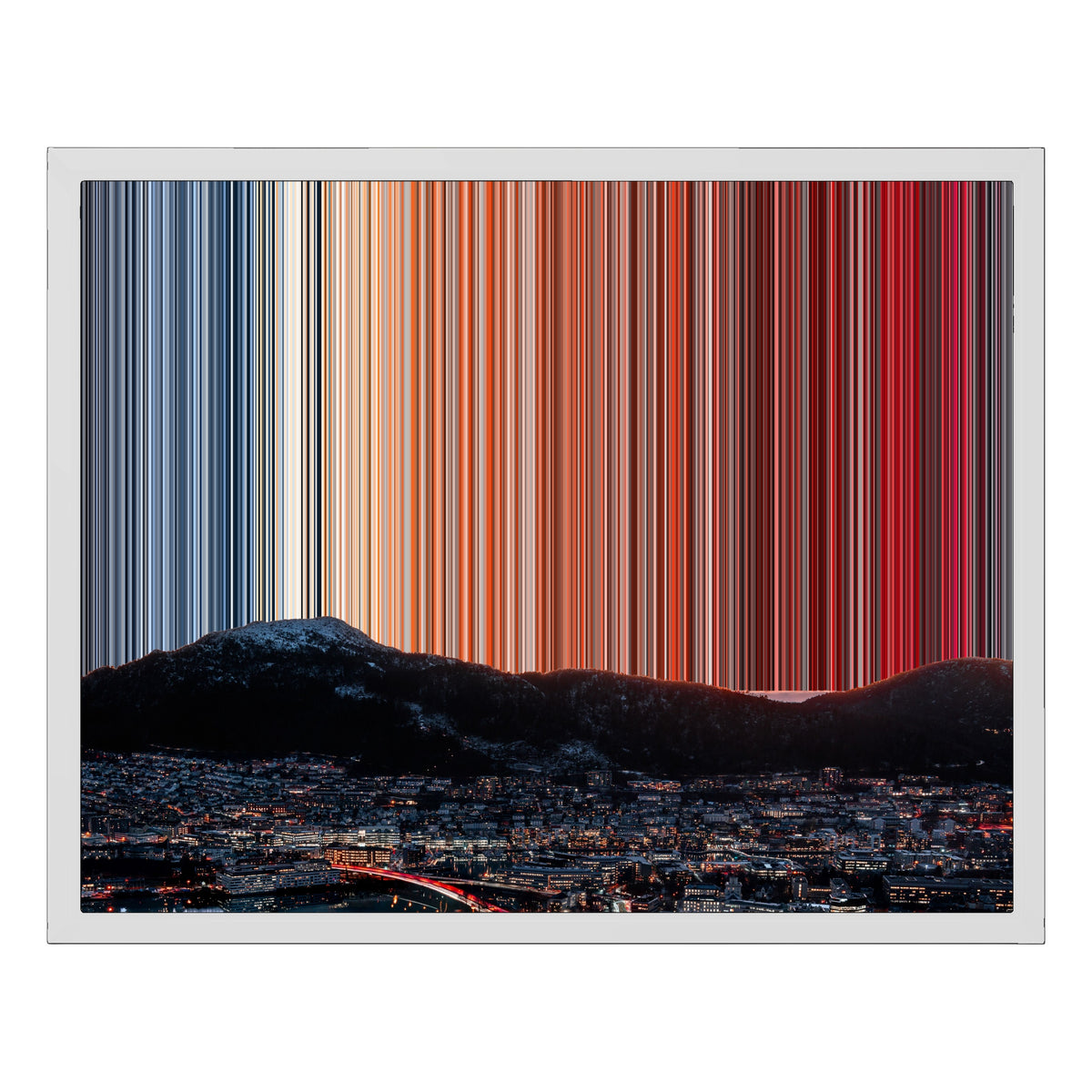 Lienzo con marco flotante, 20×16", marco blanco
