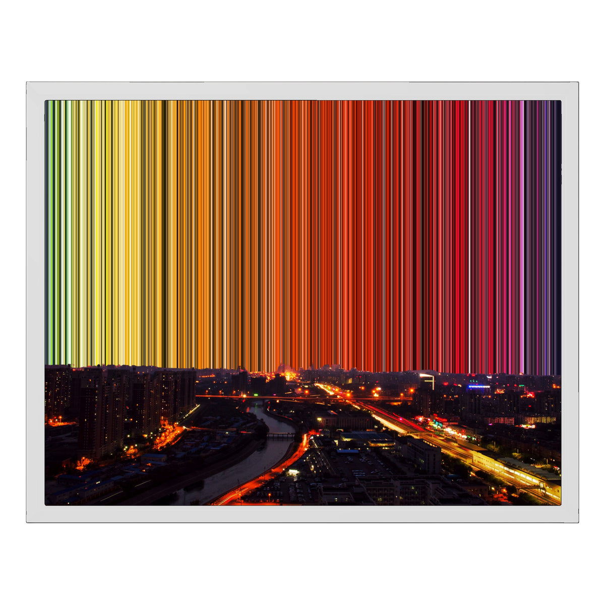 20×16" Float Frame Canvas - White Frame variant