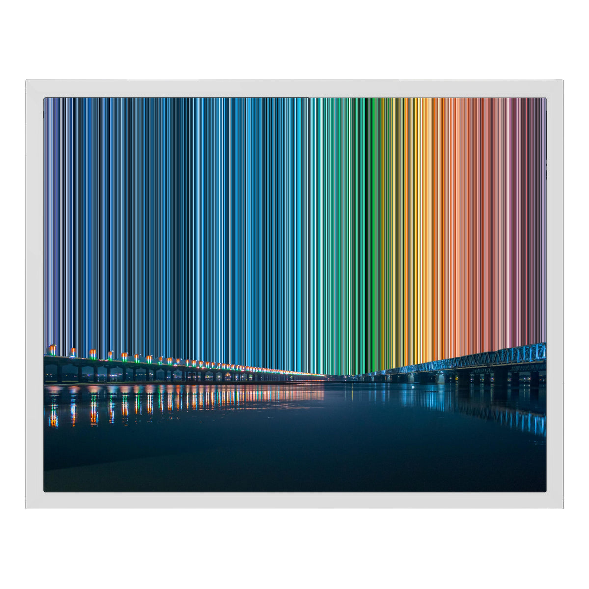 Lienzo con marco flotante, 20×16", marco blanco