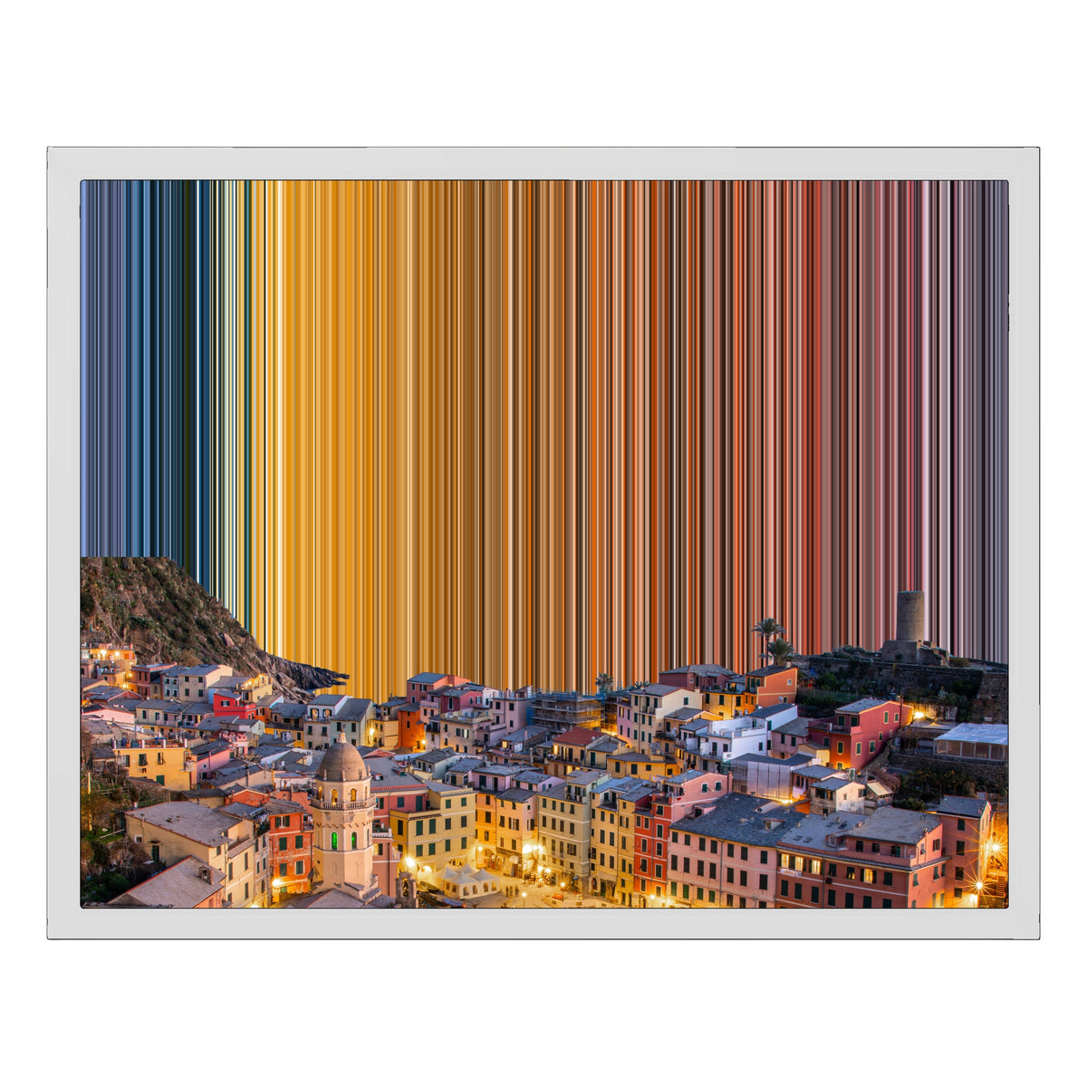 Leinwandbild mit Schattenfugenrahmen im Format 20×16", weißer Rahmen
