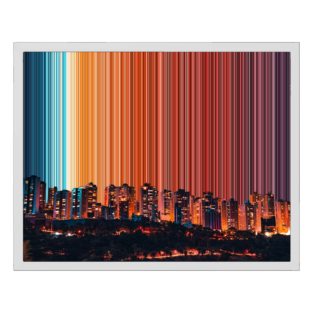 Leinwandbild mit Schattenfugenrahmen im Format 20×16", weißer Rahmen