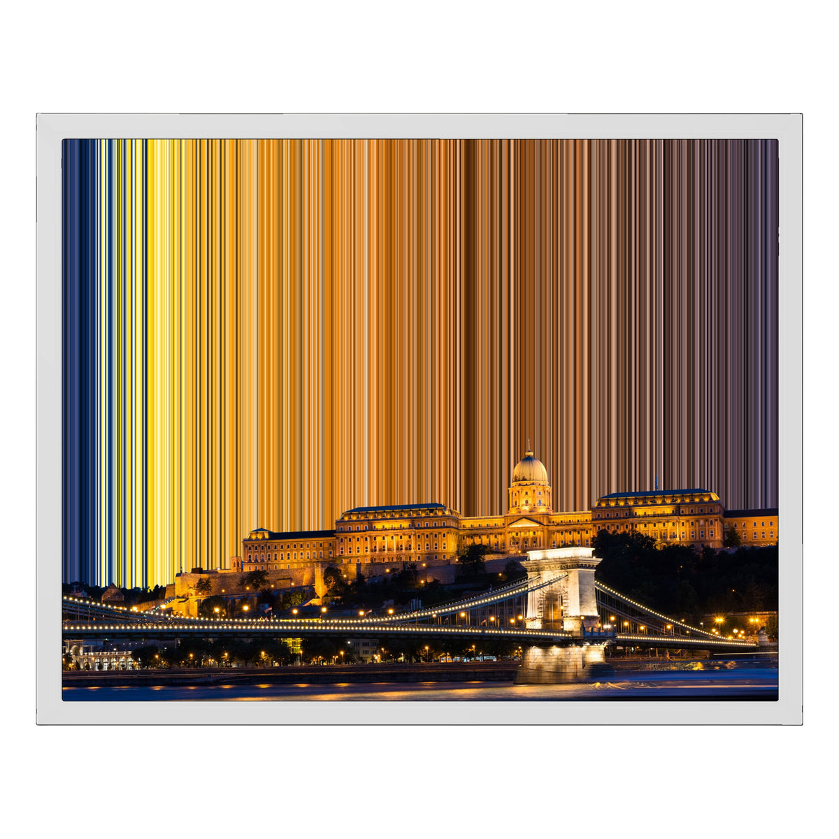 Lienzo con marco flotante, 20×16", marco blanco