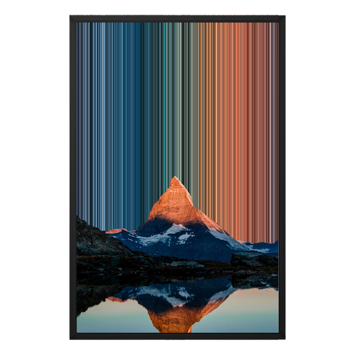Leinwandbild mit Schattenfugenrahmen im Format 20×30", schwarzer Rahmen