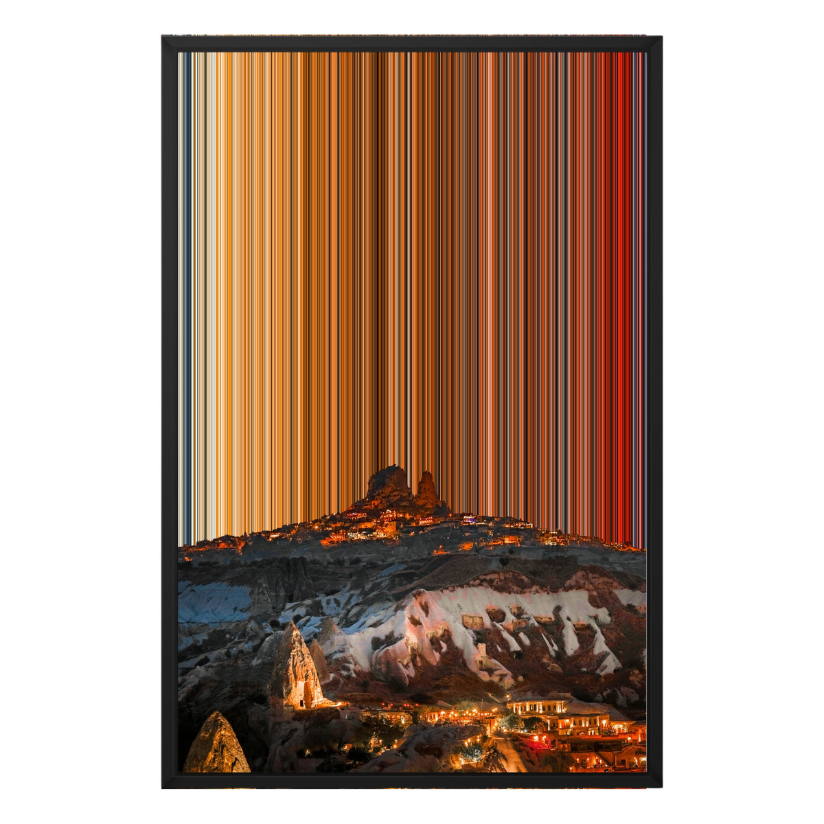 Canvastavla i floaterram, 20×30", svart ram