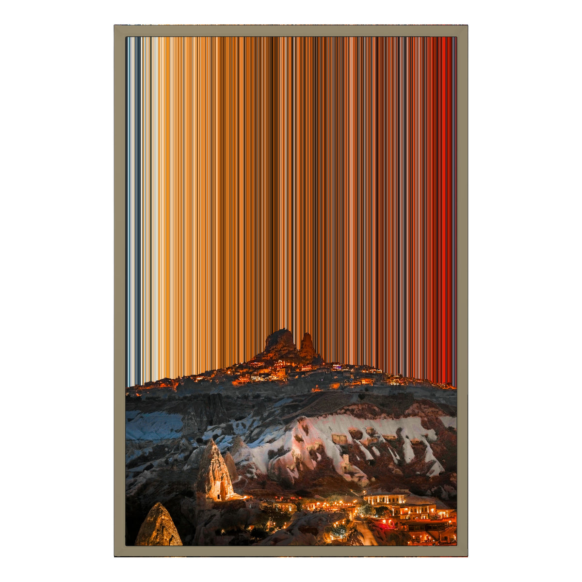 Canvastavla i floaterram, 20×30", ram i naturträ