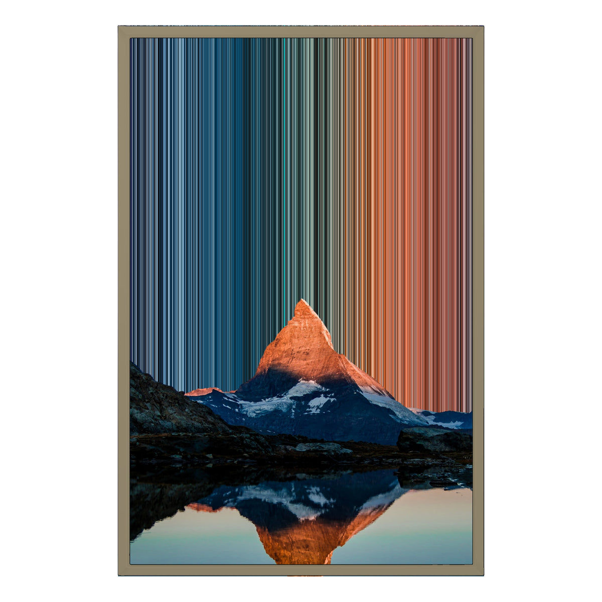 Leinwandbild mit Schattenfugenrahmen im Format 20×30", Rahmen aus Naturholz