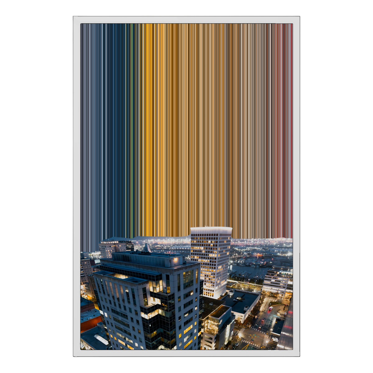 Lærred i floater-ramme, 20×30", hvid ramme