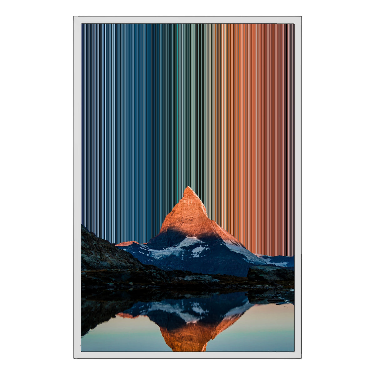 Leinwandbild mit Schattenfugenrahmen im Format 20×30", weißer Rahmen