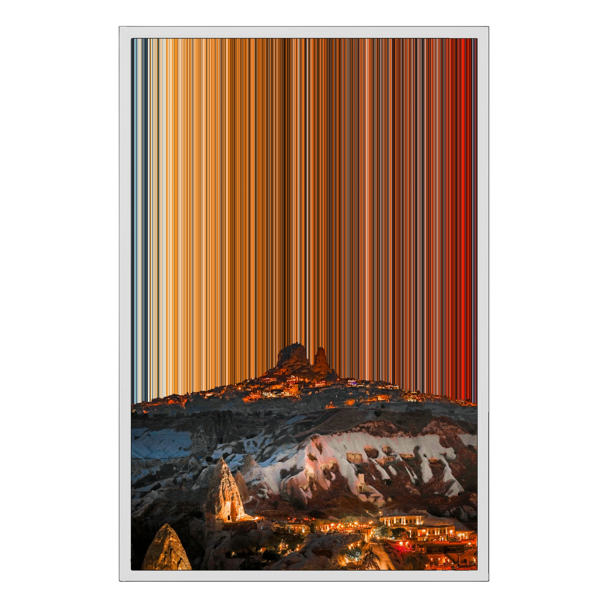 Canvastavla i floaterram, 20×30", vit ram