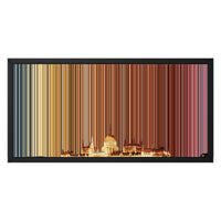 24×12" Metallic Float Frame Canvas - Black Frame variant