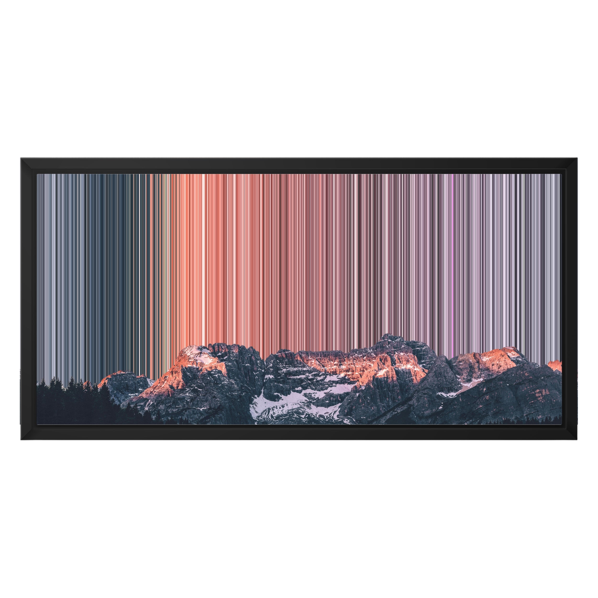 24×12" Metallic Float Frame Canvas - Black Frame variant