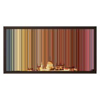 24×12" Metallic Float Frame Canvas - Brown Frame variant