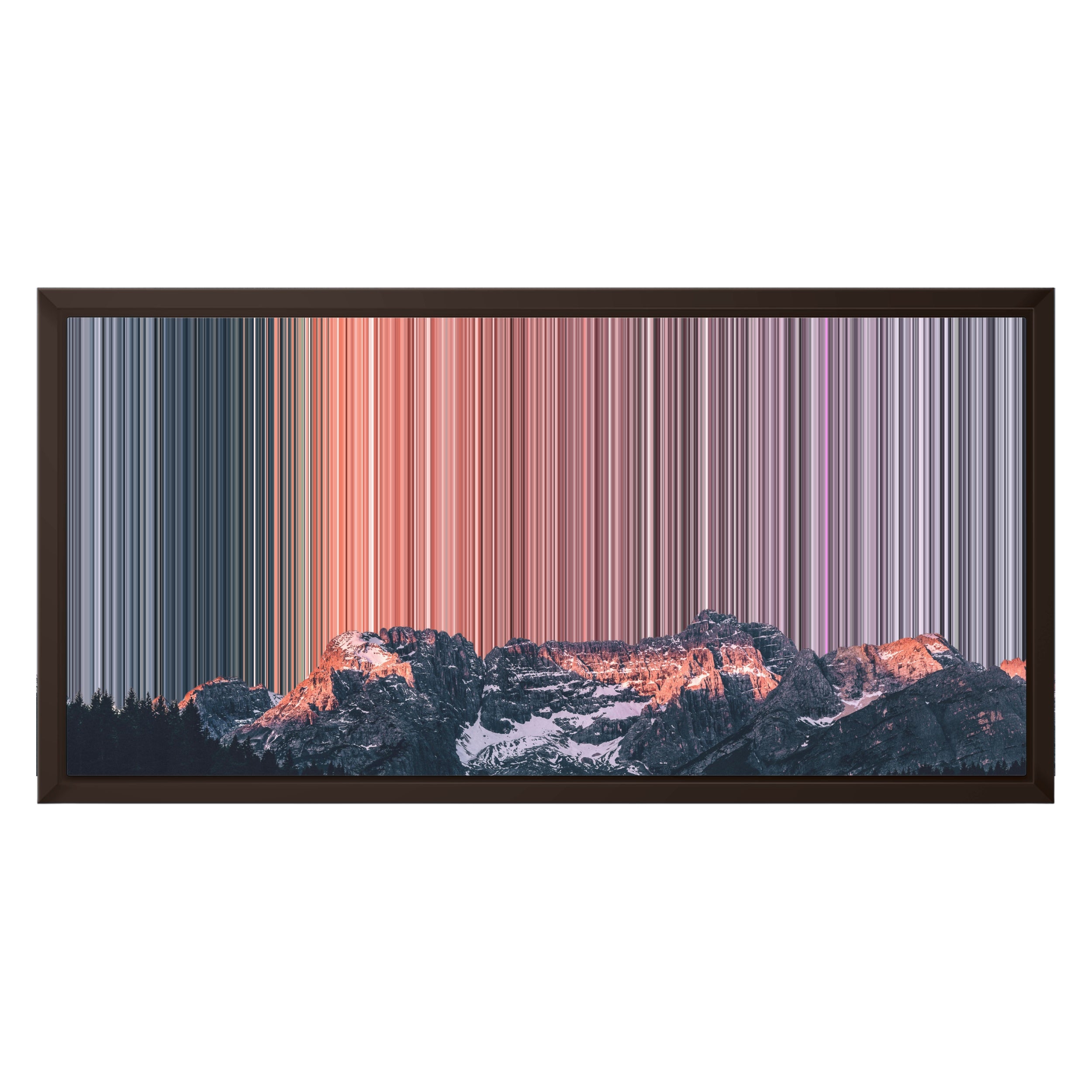 24×12" Metallic Float Frame Canvas - Brown Frame variant