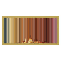 24×12" Metallic Float Frame Canvas - Gold Frame variant