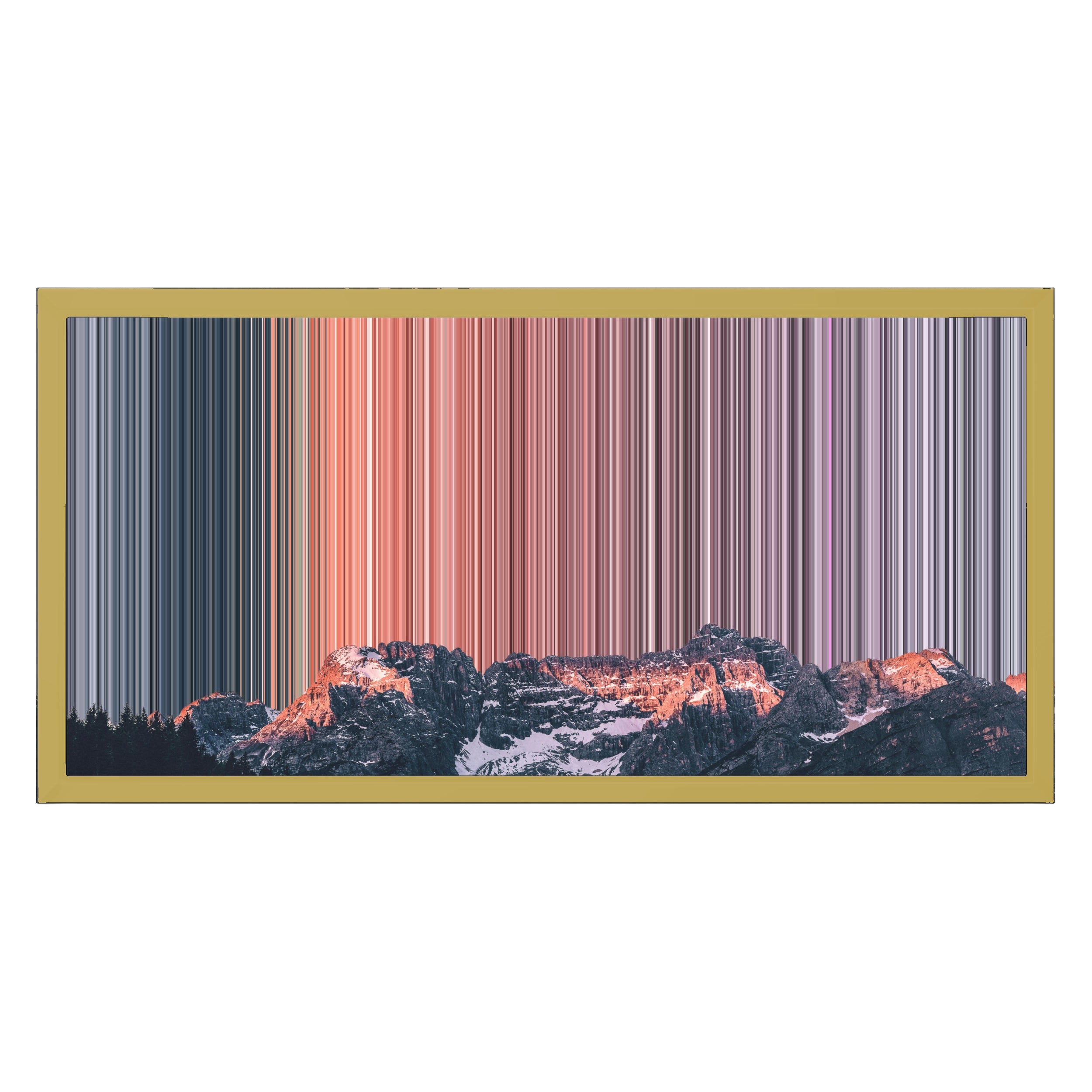 24×12" Metallic Float Frame Canvas - Gold Frame variant