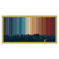 24×12" Metallic Float Frame Canvas - Gold Frame variant