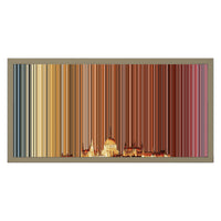 24×12" Metallic Float Frame Canvas - Natural Frame variant