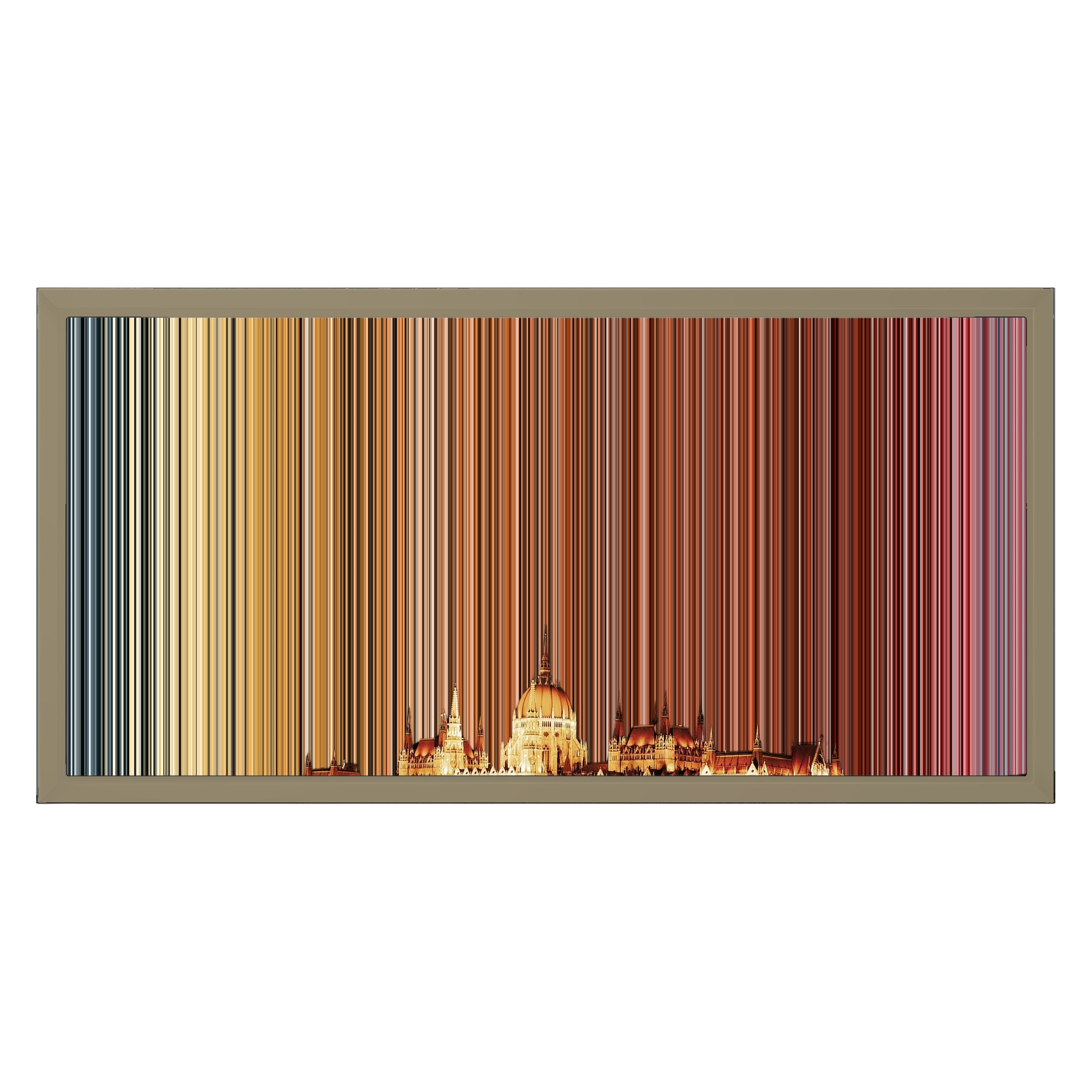 24×12" Metallic Float Frame Canvas - Natural Frame variant