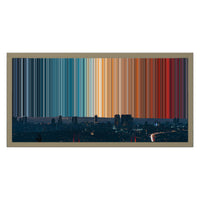 24×12" Metallic Float Frame Canvas - Natural Frame variant