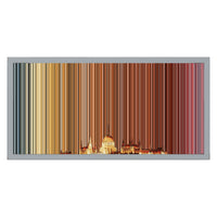 24×12" Metallic Float Frame Canvas - Silver Frame variant