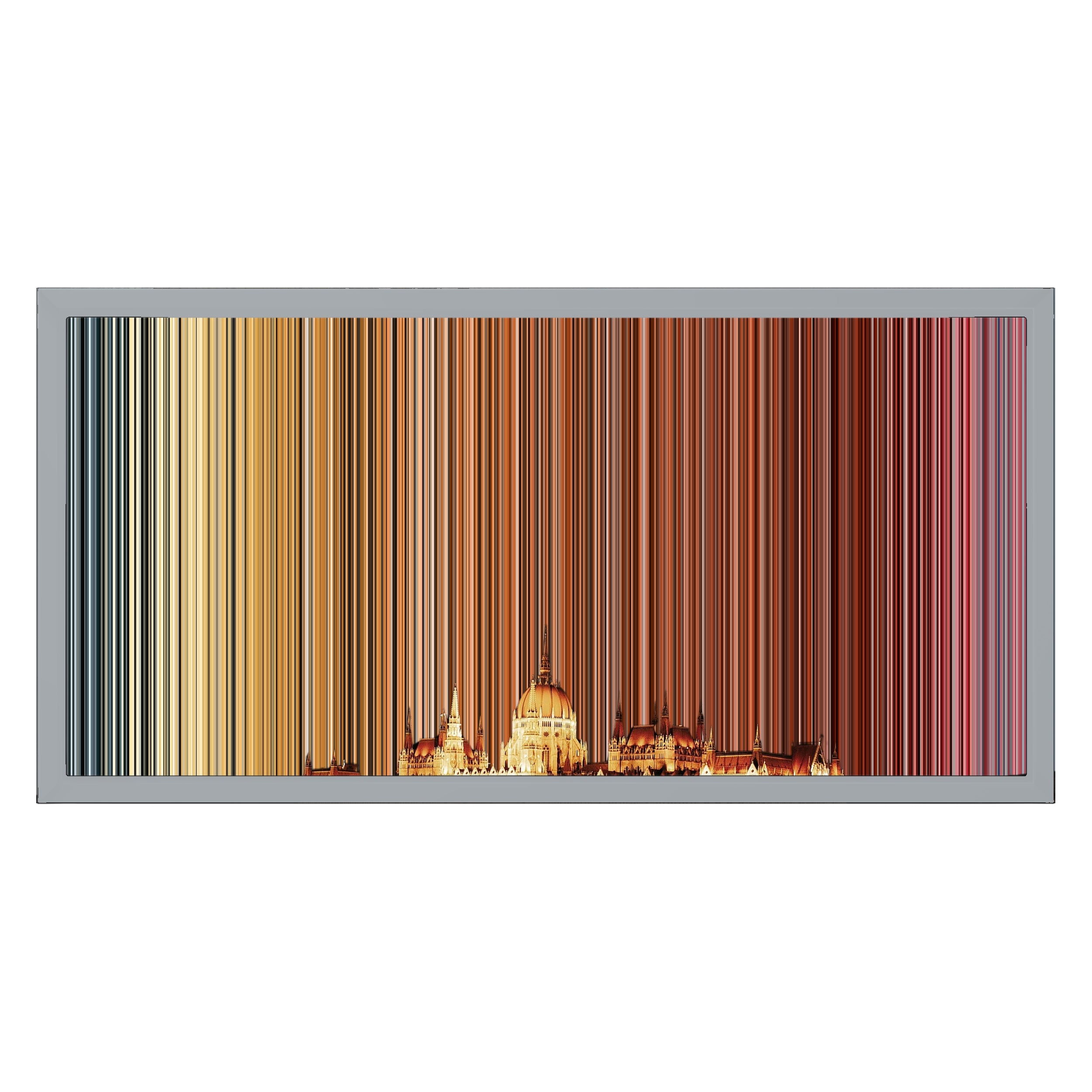 24×12" Metallic Float Frame Canvas - Silver Frame variant