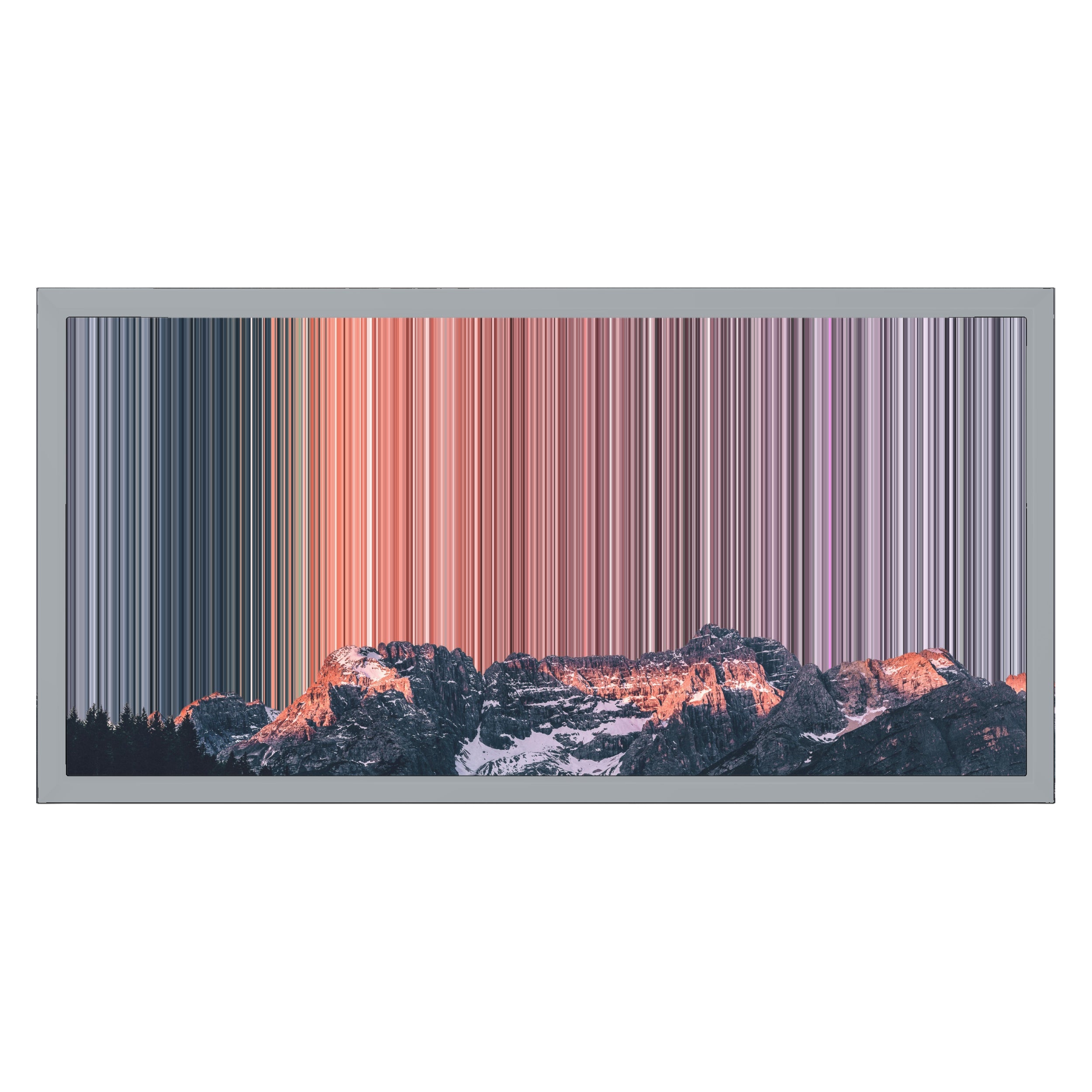 24×12" Metallic Float Frame Canvas - Silver Frame variant