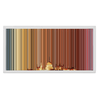 24×12" Metallic Float Frame Canvas - White Frame variant