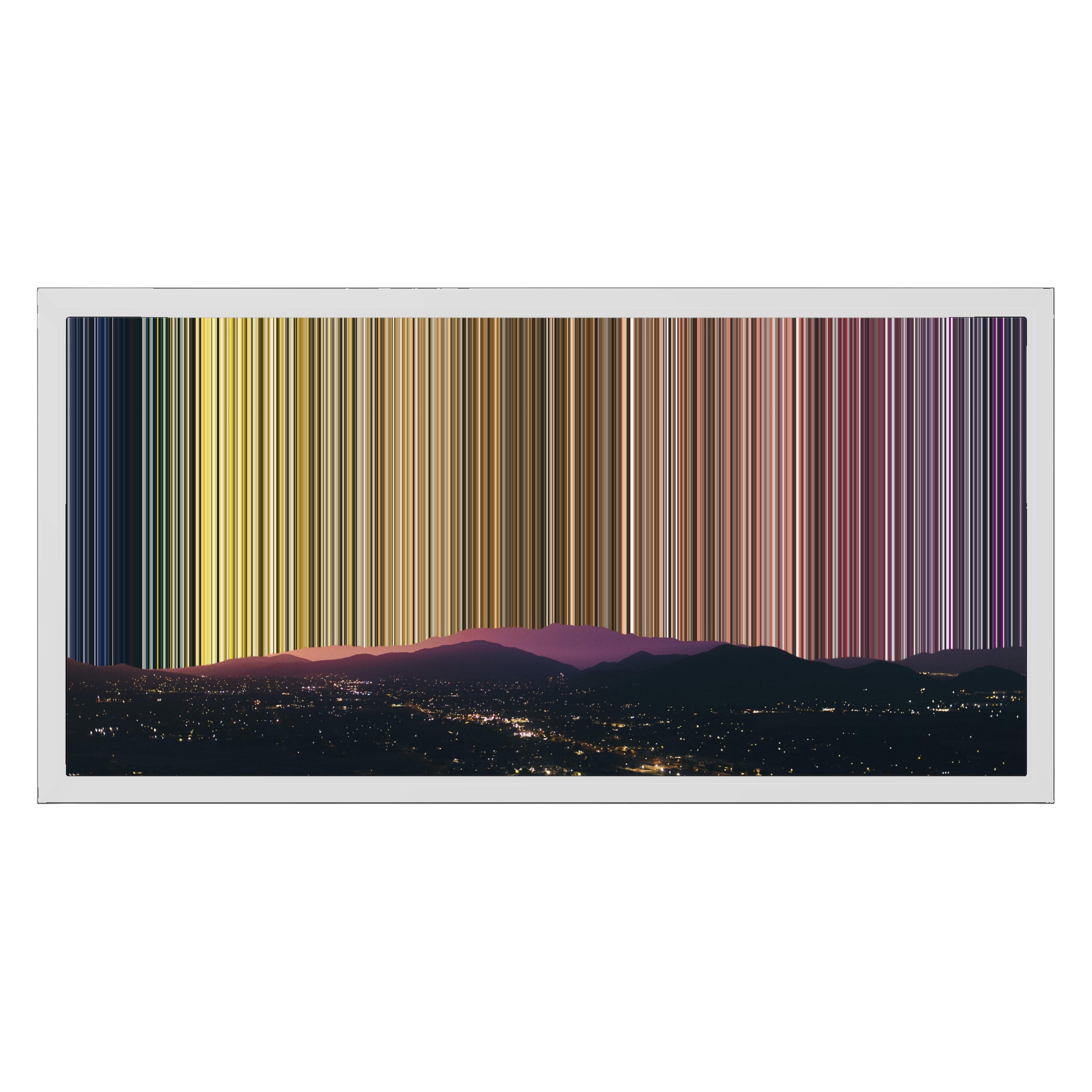 24×12" Metallic Float Frame Canvas - White Frame variant