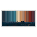 24×12" Metallic Float Frame Canvas - White Frame variant