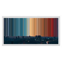 24×12" Metallic Float Frame Canvas - White Frame variant