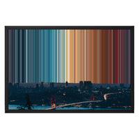 24×16" Metallic Float Frame Canvas - Black Frame variant