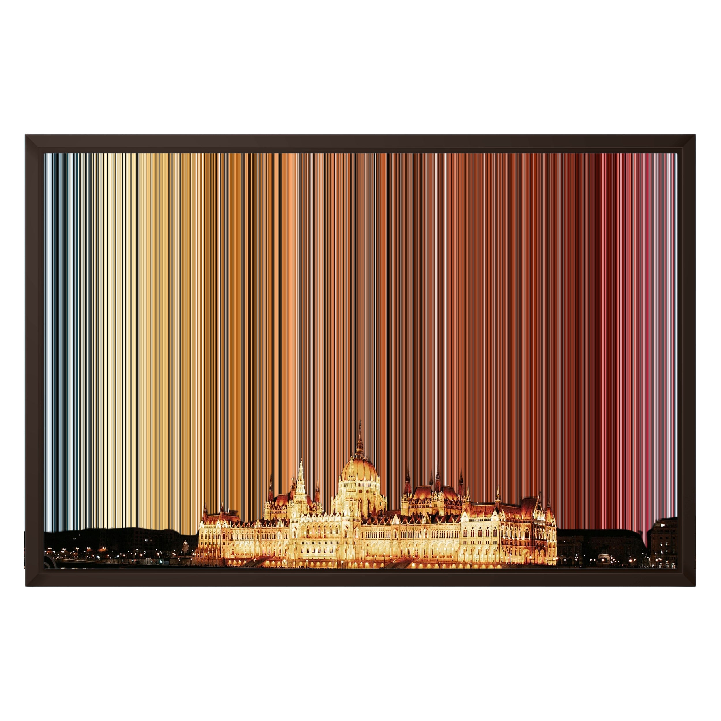 24×16" Metallic Float Frame Canvas - Brown Frame variant