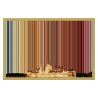 24×16" Metallic Float Frame Canvas - Gold Frame variant