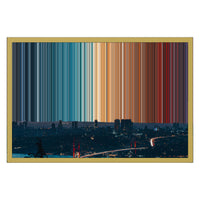 24×16" Metallic Float Frame Canvas - Gold Frame variant