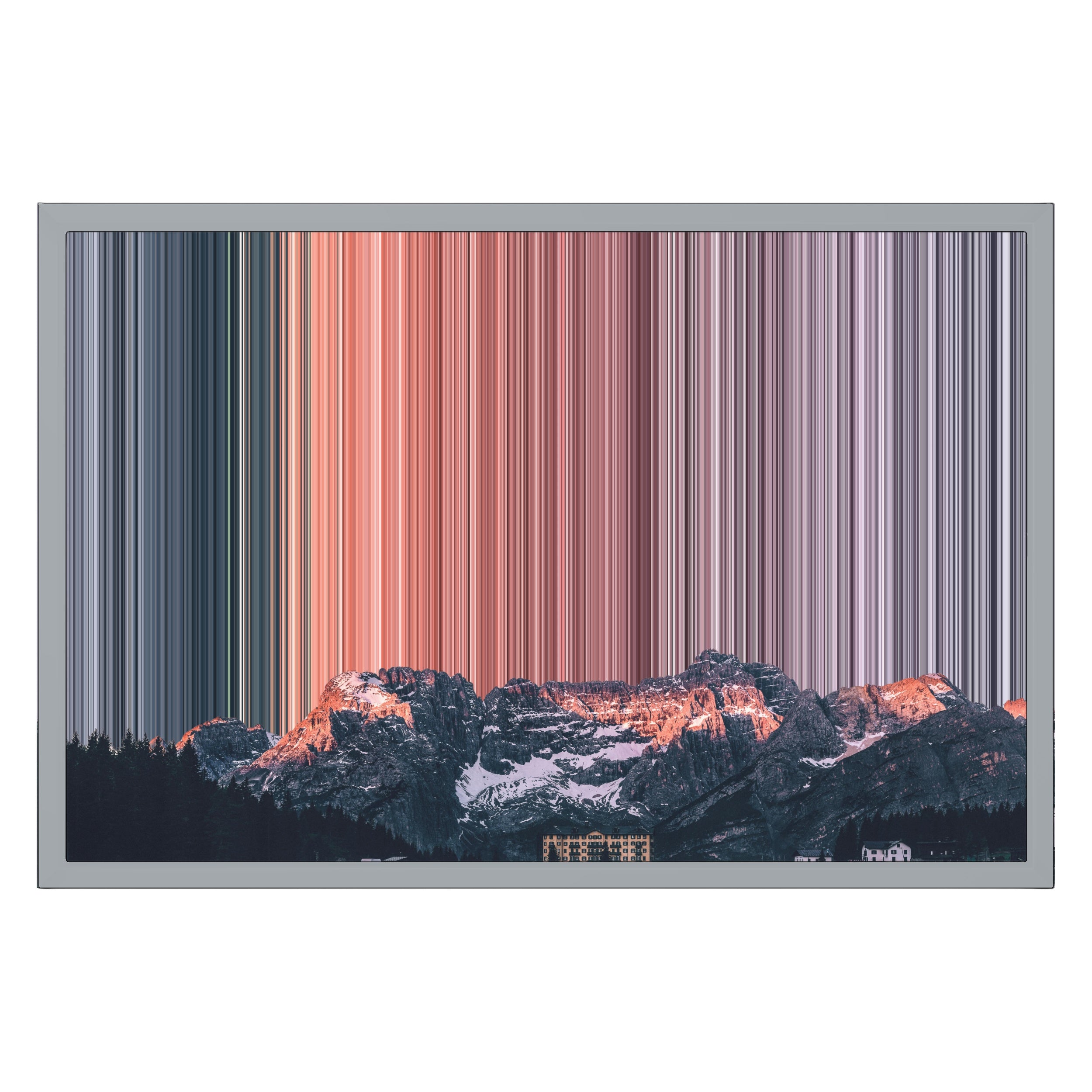 24×16" Metallic Float Frame Canvas - Silver Frame variant