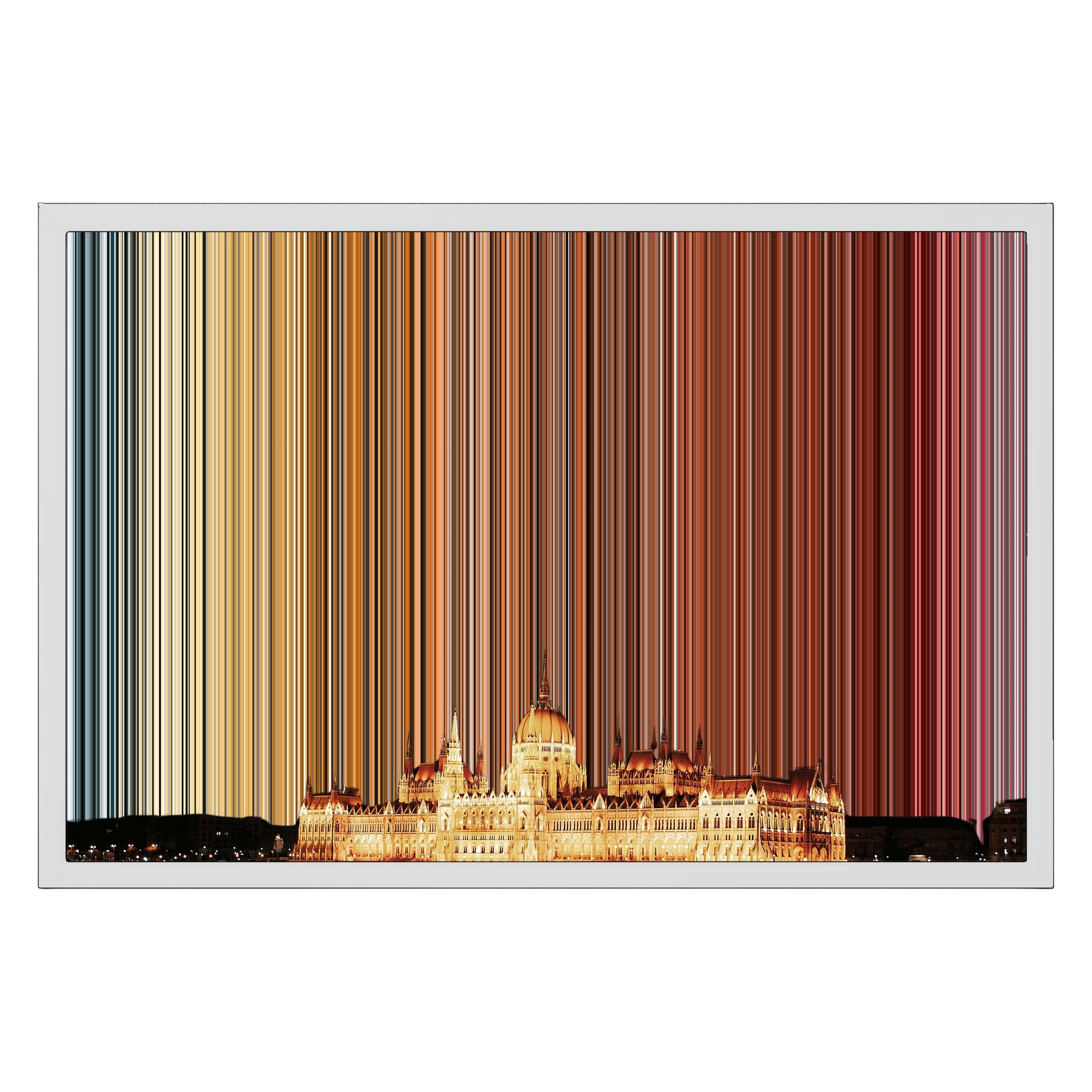 24×16" Metallic Float Frame Canvas - White Frame variant