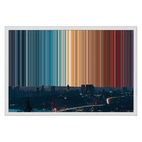 24×16" Metallic Float Frame Canvas - White Frame variant