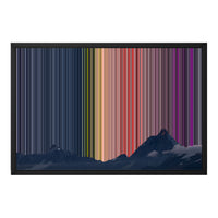 Lærred i floater-ramme, 24×18", sort ramme