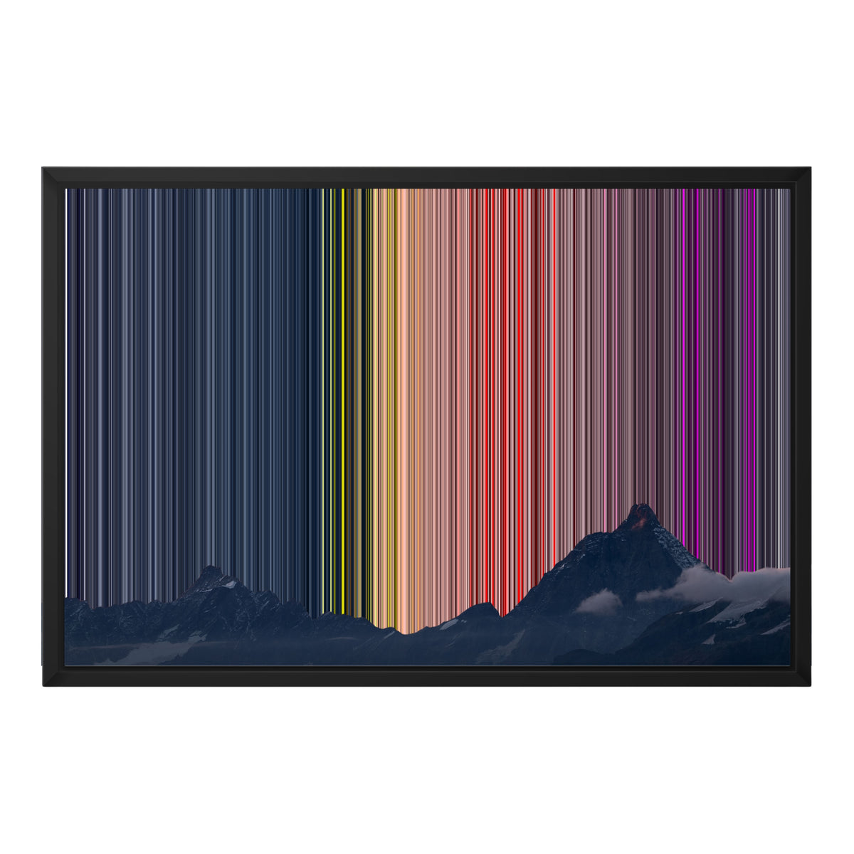 Lærred i floater-ramme, 24×18", sort ramme