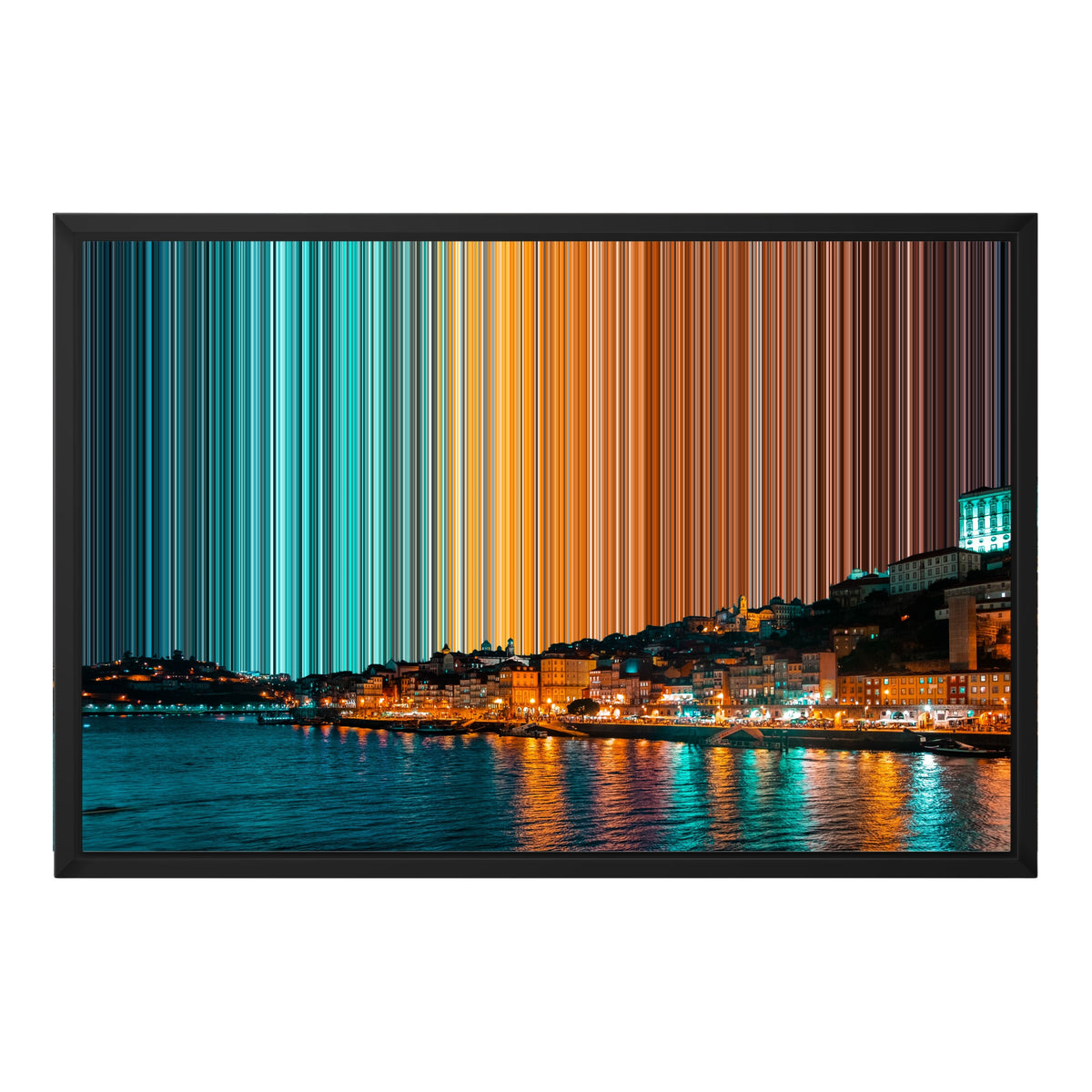 Lienzo con marco flotante, 24×18", marco negro