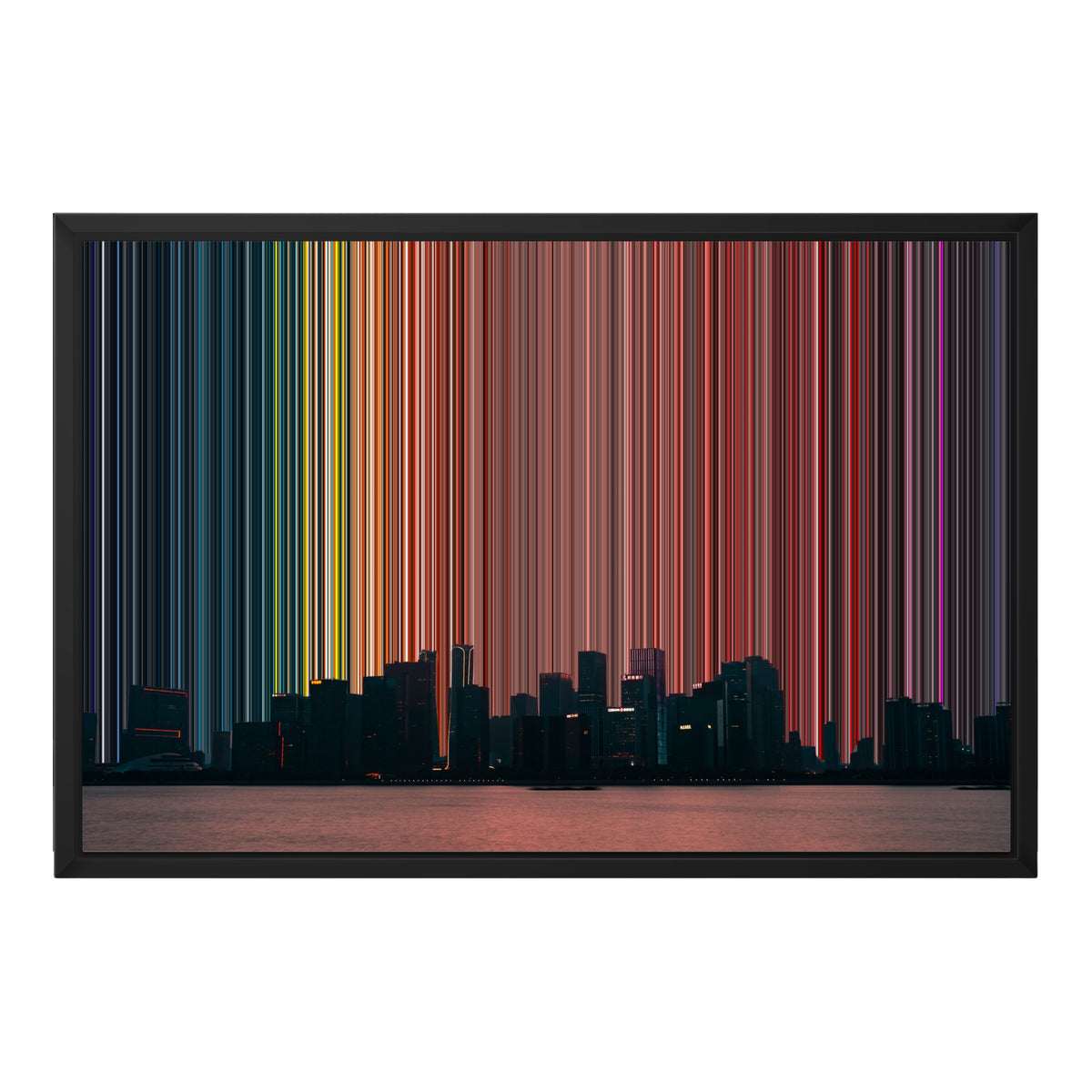 Leinwandbild mit Schattenfugenrahmen im Format 24×18", schwarzer Rahmen
