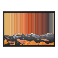 Toile en caisse américaine, format 24×18", cadre noir