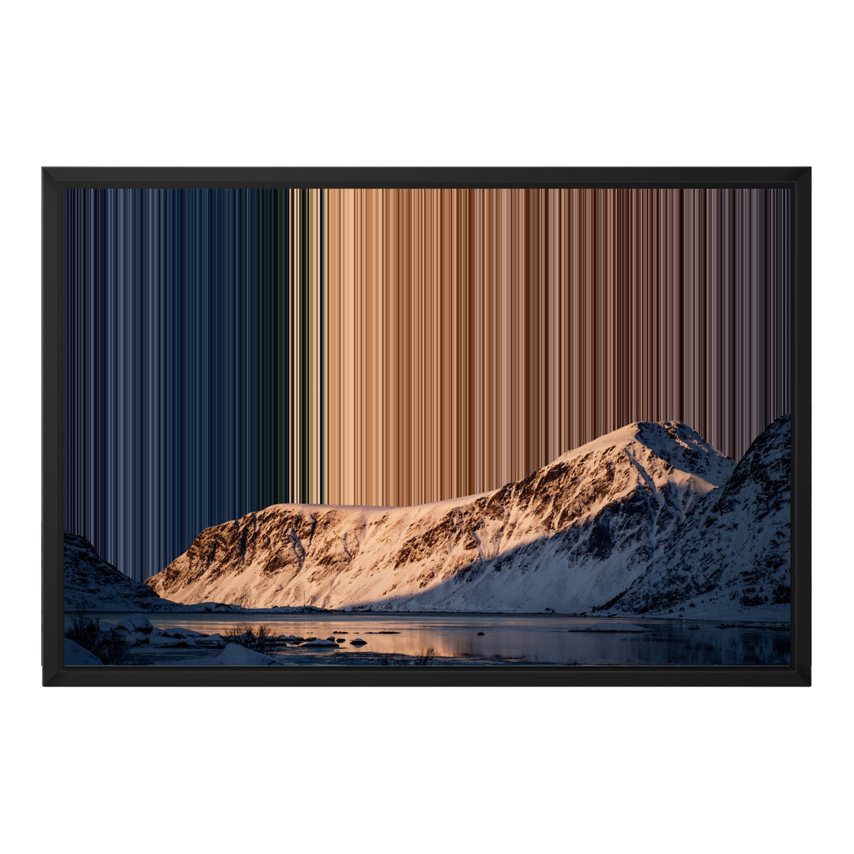 Canvas in baklijst, 24×18", zwarte lijst