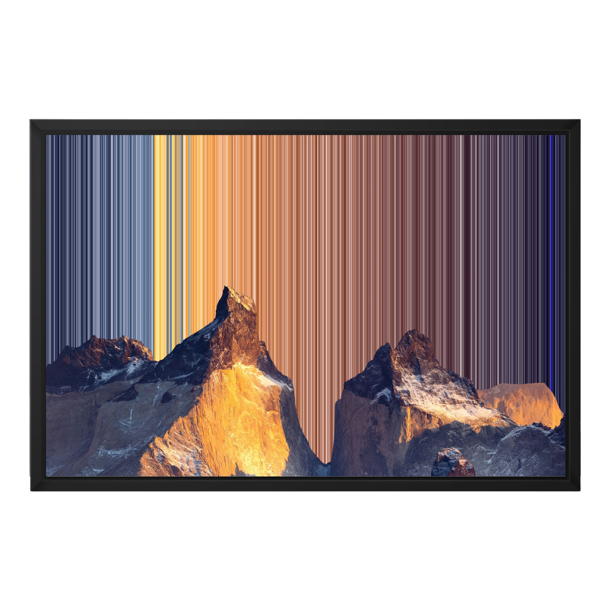 Leinwandbild mit Schattenfugenrahmen im Format 24×18", schwarzer Rahmen