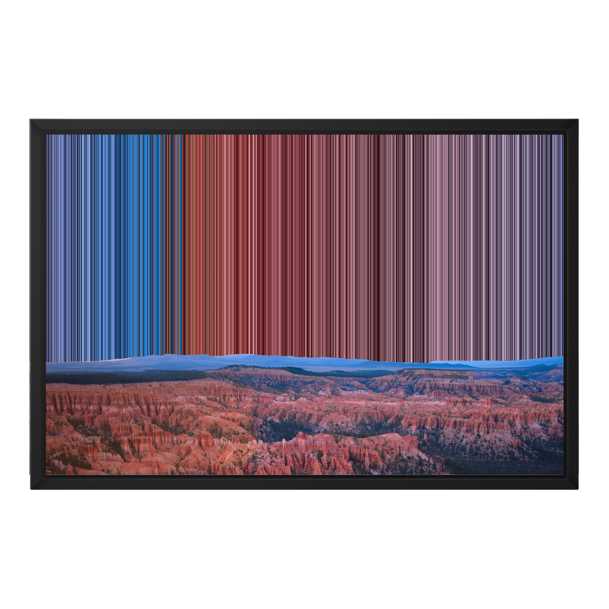 Lærred i floater-ramme, 24×18", sort ramme