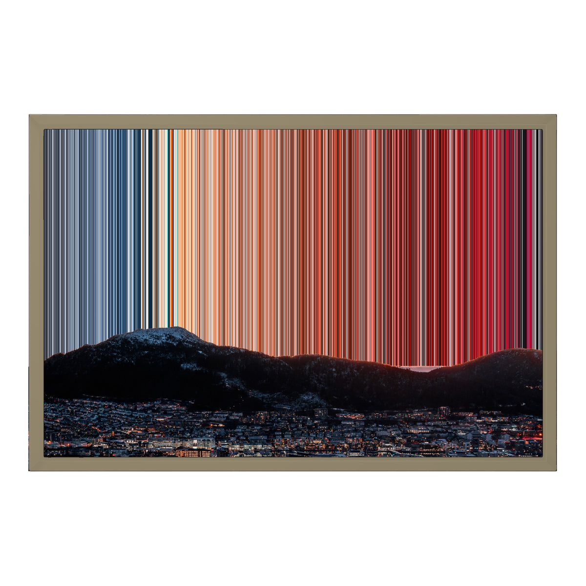 Lienzo con marco flotante, 24×18", marco de madera natural