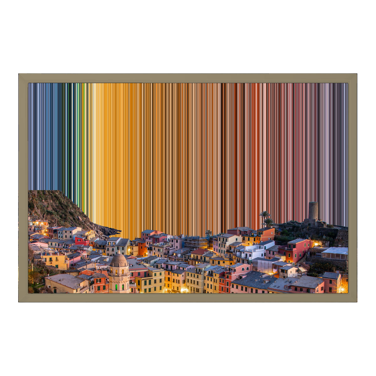 Leinwandbild mit Schattenfugenrahmen im Format 24×18", Rahmen aus Naturholz