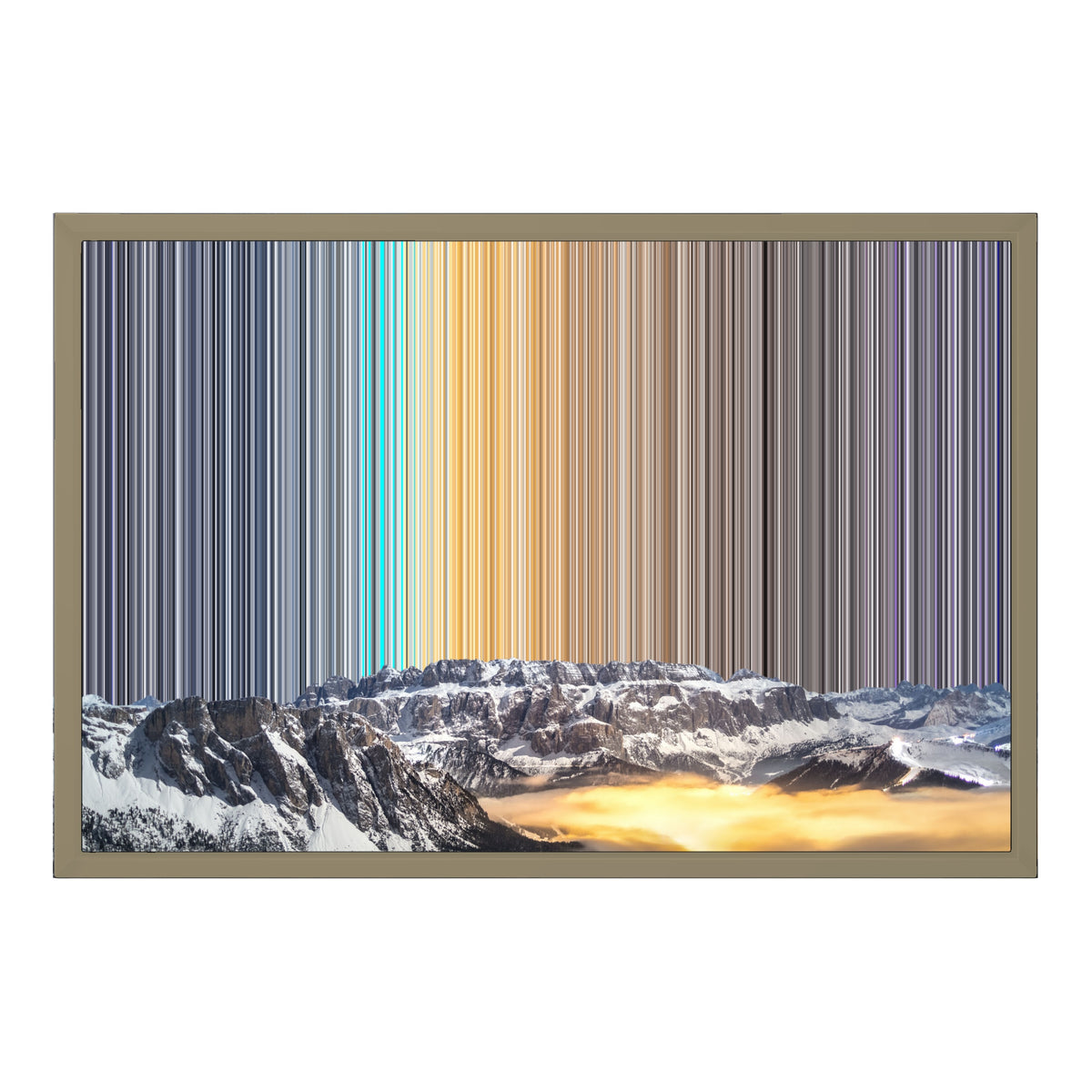 Lienzo con marco flotante, 24×18", marco de madera natural